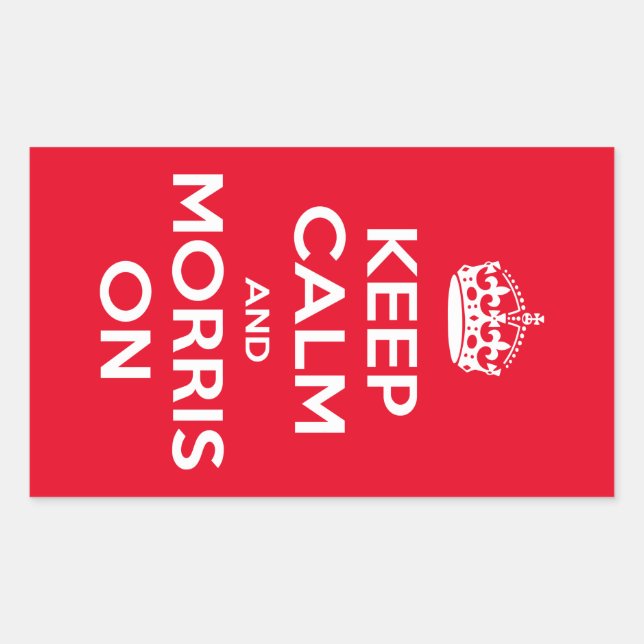 Pegatina Rectangular Morris Dancing (Anverso)