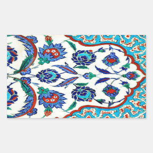 Pegatina Rectangular mosaico iznik
