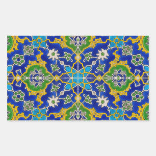 Pegatina Rectangular mosaico iznik