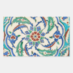 Pegatina Rectangular mosaico iznik
