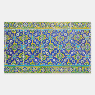 Pegatina Rectangular mosaico iznik
