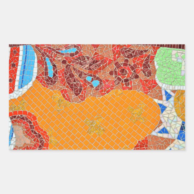 Pegatina Rectangular mosaicos mosaicos piezas rotas de la fe puzzle (Anverso)
