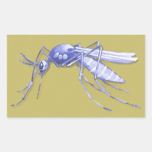 Pegatina Rectangular Mosquito Pop Art