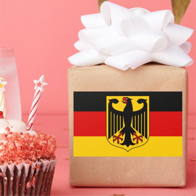 Pegatina Rectangular Mostrar tus colores - Alemania (Fiesta)