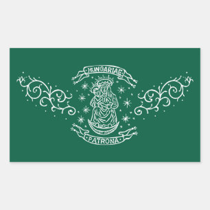 Pegatina Rectangular motivo de hungría