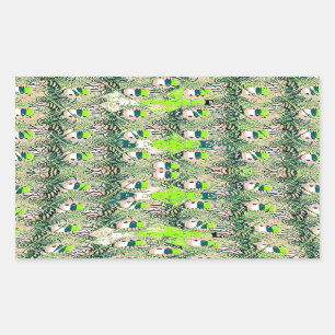 Pegatina Rectangular Motivo Eco África – Arte Africano Inspirado en la 