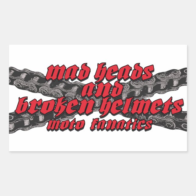 Pegatina Rectangular Motociclismo (Anverso)