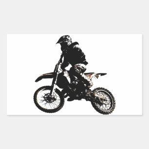 Pegatina Rectangular Motocross