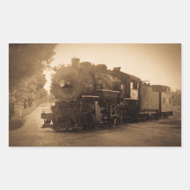 Pegatina Rectangular Motor terminal del ferrocarril de Detroit en (Anverso)