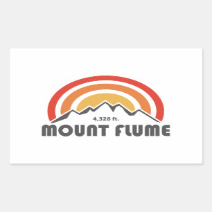 Pegatina Rectangular Mount Flume New Hampshire