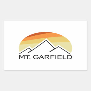Pegatina Rectangular Mount Garfield New Hampshire Retro