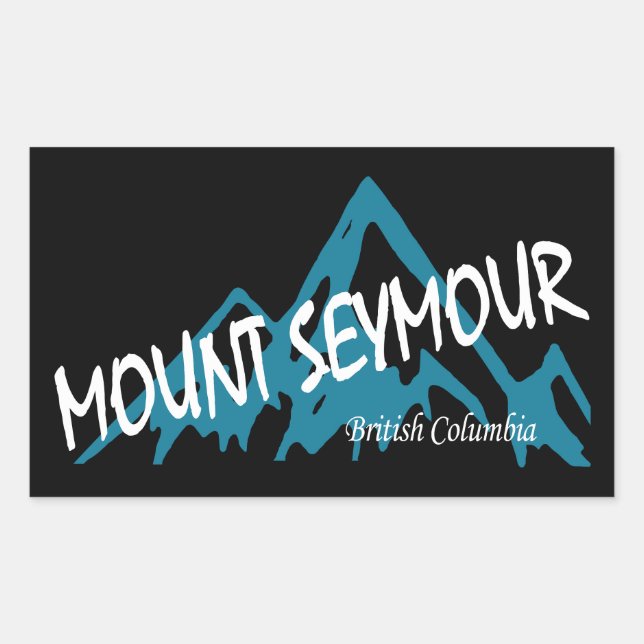Pegatina Rectangular Mount Seymour Mountains (Anverso)