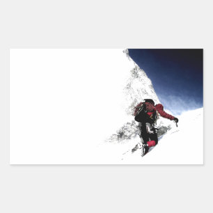 Pegatina Rectangular Mountain Climber Extreme Sports