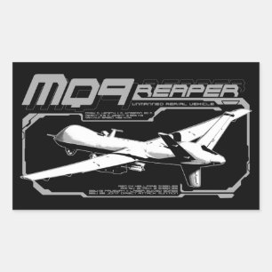 Pegatina Rectangular MQ-9 Reaper