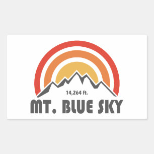 Pegatina Rectangular Mt. Blue Sky Colorado
