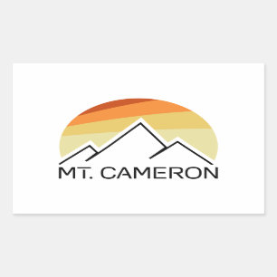Pegatina Rectangular Mt. Cameron Retro