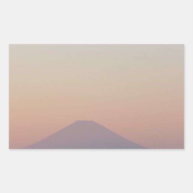 Pegatina Rectangular Mt Fuji Sunset (Anverso)