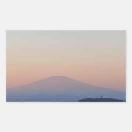 Pegatina Rectangular Mt Fuji Sunset