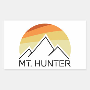 Pegatina Rectangular Mt. Hunter Alaska Retro
