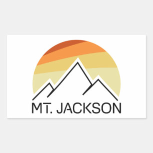Pegatina Rectangular Mt. Jackson New Hampshire Retro