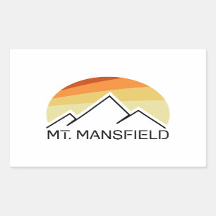 Pegatina Rectangular Mt. Mansfield Retro