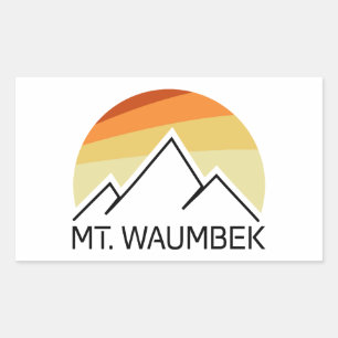 Pegatina Rectangular Mt. Waumbek New Hampshire Retro
