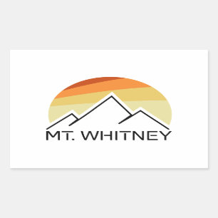 Pegatina Rectangular Mt. Whitney Retro