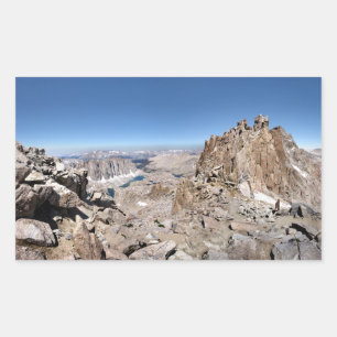 Pegatina Rectangular Mt Whitney Trail Escudo Panorama - Sierra