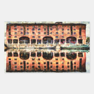 Pegatina Rectangular Muelle Albert de Liverpool Van Gogh
