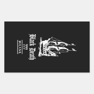 Pegatina Rectangular Muerte negra 777 - Aceite