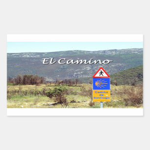 Pegatina Rectangular Muestra del EL Camino de Santiago (subtítulo)