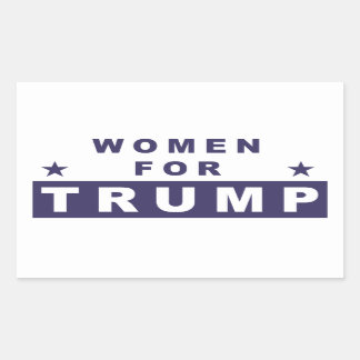 Pegatina Rectangular Mujeres para Trump 2016