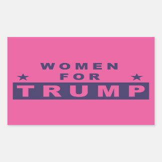 Pegatina Rectangular Mujeres para Trump 2016