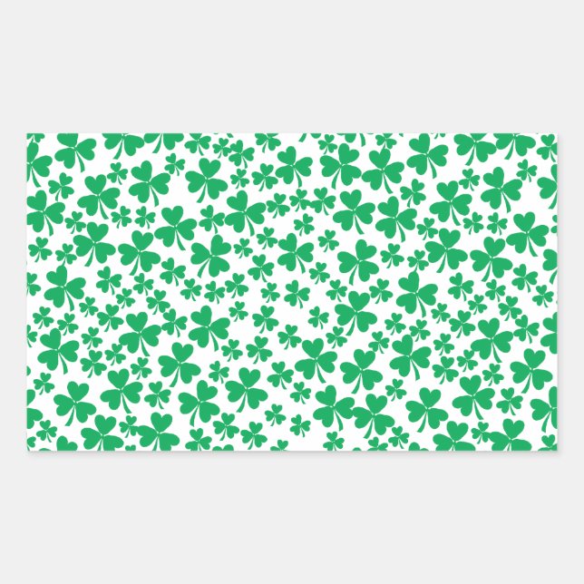 Pegatina Rectangular Múltiples Shamrock (Anverso)