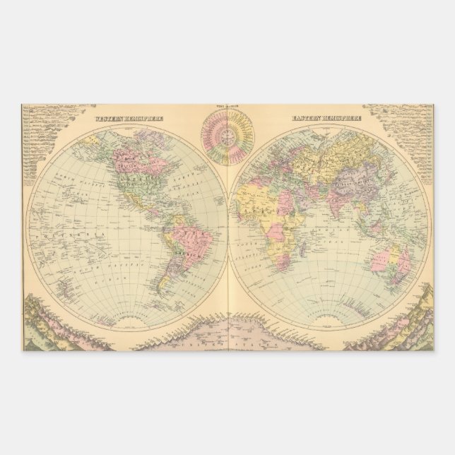 Pegatina Rectangular Mundo 10 (Anverso)