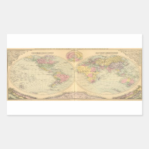 Pegatina Rectangular Mundo 10