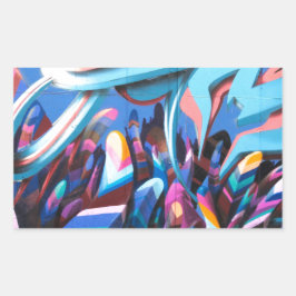 Pegatina Rectangular Muro de grafitis geniales