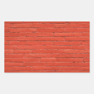 Pegatina Rectangular Muro Naranja rojo