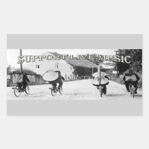 Pegatina Rectangular Música en vivo