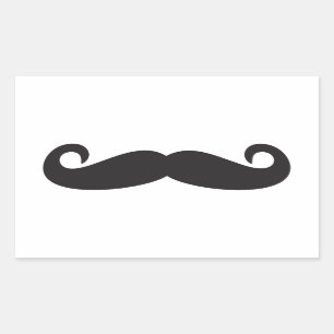 Pegatina Rectangular Mustache