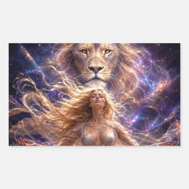 Pegatina Rectangular Mystik Woman Aufkleber – Galaktisch schön (Anverso)