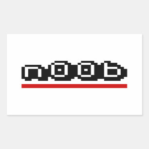 Pegatina Rectangular n00b
