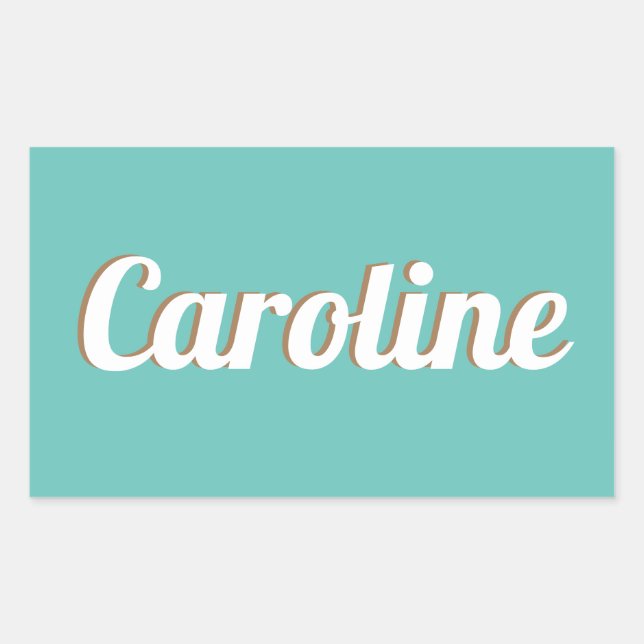 Pegatina Rectangular Naam sticker voor koffer of bagage (Anverso)