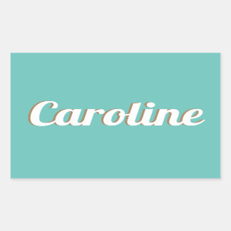 Pegatina Rectangular Naam sticker voor koffer of bagage