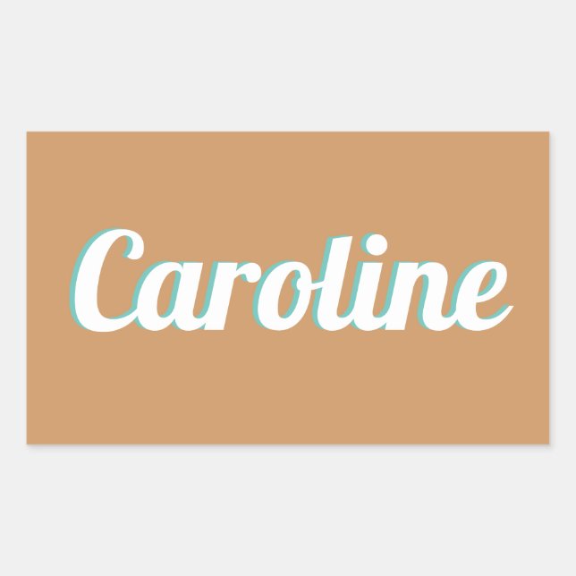 Pegatina Rectangular Naam sticker voor koffer of bagage (Anverso)