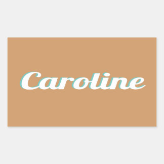 Pegatina Rectangular Naam sticker voor koffer of bagage