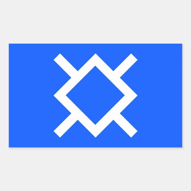 Pegatina Rectangular Nacimiento de la bandera étnica de Cheyenne Septen (Anverso)