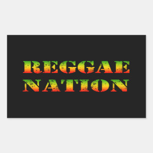 Pegatina Rectangular Nación Reggae