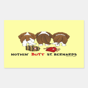 Pegatina Rectangular Nada empalma St. Bernards