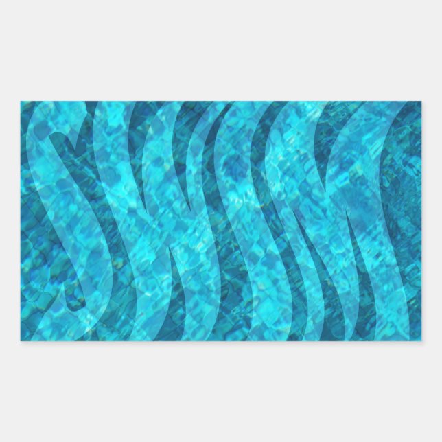 Pegatina Rectangular Nadar en la piscina (Anverso)